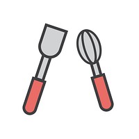Illustration of cooking tools icon
