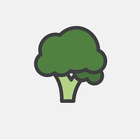 Illustration of raw vegetable icon