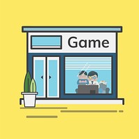 Illustration of a game shop