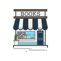 Illustration of a book store