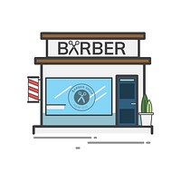 Illustration of a barber shop