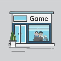 Illustration of a game shop