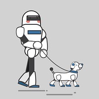 Illustration of the future robots