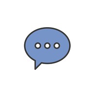 Illustration of speech bubble icon