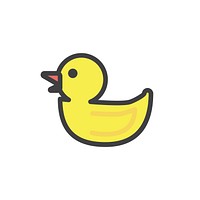 Illustration of yellow rubber duck icon