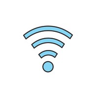 Illustration of wifi symbol