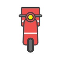 Illustration of motorbike icon