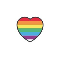 LGBT heart vector