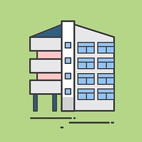 Illustration of an apartment building