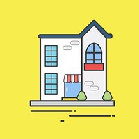 Illustration of a cute house