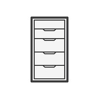 Illustration of office cabinet icon