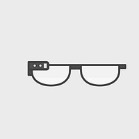 Simple illustration of a futuristic pair of glasses