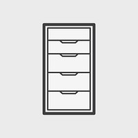 Illustration of office cabinet icon