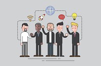 Vector of business people