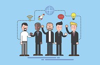 Vector of business people team illustration