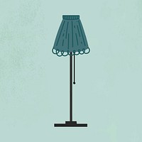 Floor lamp clipart, home decor illustration