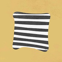 Striped cushion illustration, home decor clipart