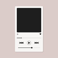 Audio player screen frame, copy space design psd