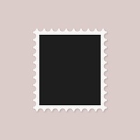 Blank stamp frame, black and white design