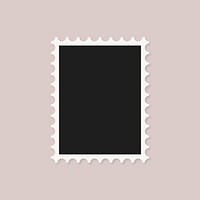 Rectangular stamp frame, copy space design vector