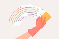 Rainbow background, cute illustration design