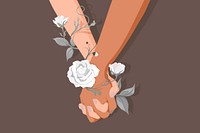 Hands holding background, love support design vector