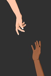 Helping hand background, mental health design