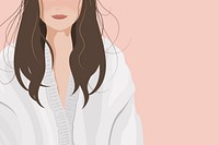 Woman background, feminine illustration design