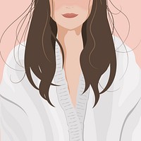 Girl background, feminine illustration design