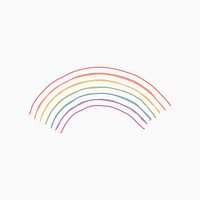 Rainbow clipart, cute illustration design