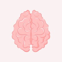 Brain clipart, mental health illustration vector