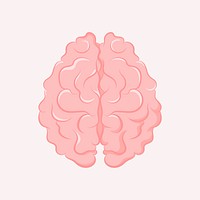 Brain clipart, mental health illustration