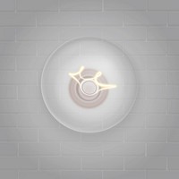 Glowing light bulb clip art, wall texture background vector