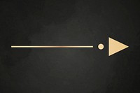 Gold arrow element, classy vintage style psd