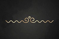 Gold scroll divider, luxury vintage style vector