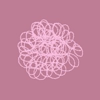 Scratchy crayon line clipart, pink abstract design