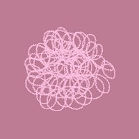 Pink crayon scratch clipart, abstract design psd