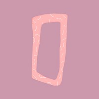 Square clipart, cute pink design