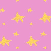 Yellow star pattern, pink background design