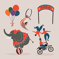 Circus performer illustration vector collection