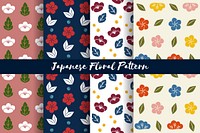 Vector of seamless Japanese style floral pattern 