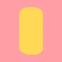 Yellow geometric shape, pink background