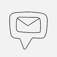 Envelope clipart, email, message symbol for social media