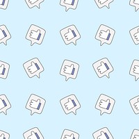 Thumbs up pattern background, seamless doodle design