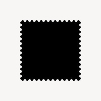 Simple pointed square clip art, geometric black design psd