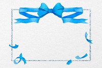 Wedding frame background, blue bow illustration