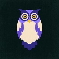 Owl clipart, cute animal cartoon illustration