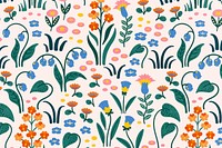 Aesthetic floral pattern background, nature illustration