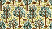 Vintage tree pattern HD wallpaper, nature illustration