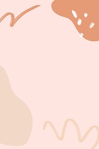 Memphis frame background, pink feminine design psd